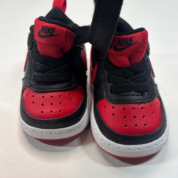 Nike Court Borough Low 2 Red Black Toddler Infant Sneakers Shoes Size 2C - Picture 14 of 16